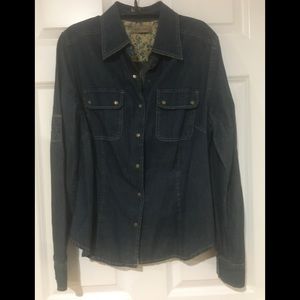i.e. relaxed denim shirt. NWOT